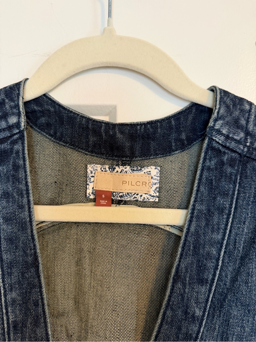 Pilcro Indigo Denim Vest - Blue Wash - Picture 2 of 3